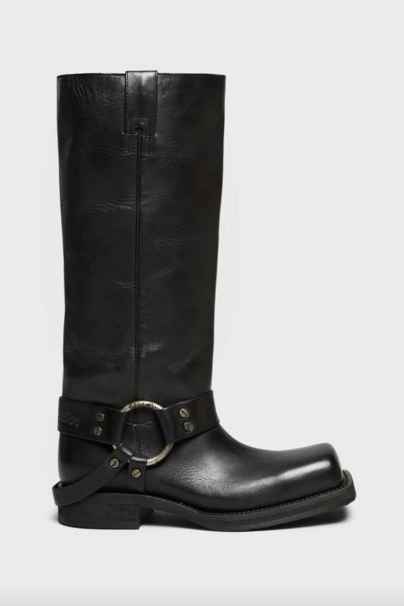 Leather Buckle Boots Black FN WN SHOE000789 Acne Studios Dame Retro